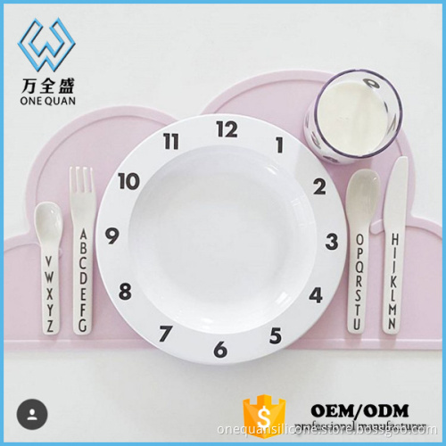 Cloud Shape Silicone Kids Silicone Cloud Placemat Dinnerware Table Mat Washable Baby Portable Place Mat